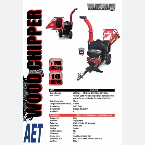 DR-GS-15SF  WITH B&S VANGUARD WOOD CHIPPER