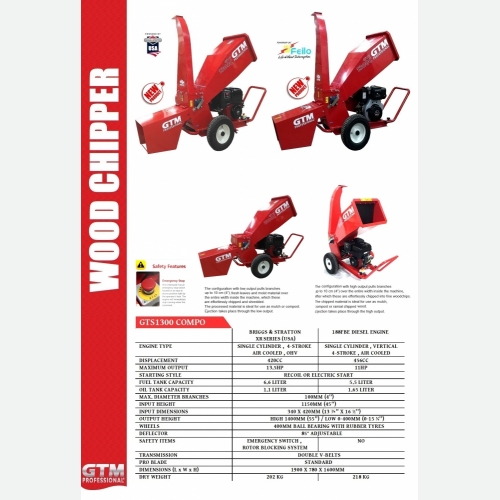 GTS1300 FEILO 186FA CHIPPER MACHINE