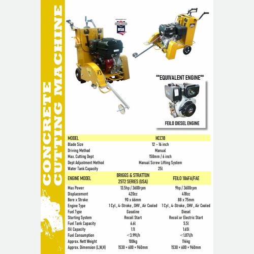 HCC18 CONCRETE CUTTER