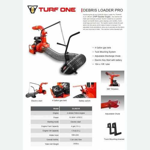 TURF ONE DL5021R DEBRIS LOADER