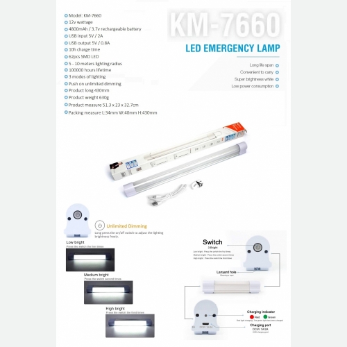 KM7660 LED EMERGENCY LIGHT