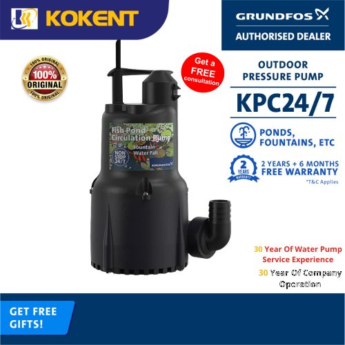 [KOKENT ENT] Grundfos KPC24/7 210 Submersible Pumps for Fish Pond Waterfall and Fountain Pump Heavy