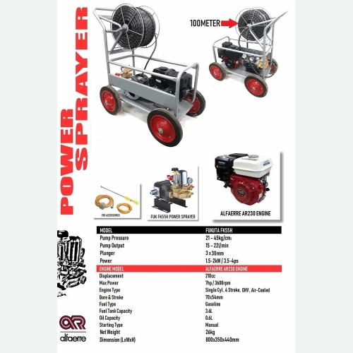 AR230 7.0HP  ENGINE WITH FUK FK55H  POWER SPRAYER & SPECIAL FRAME