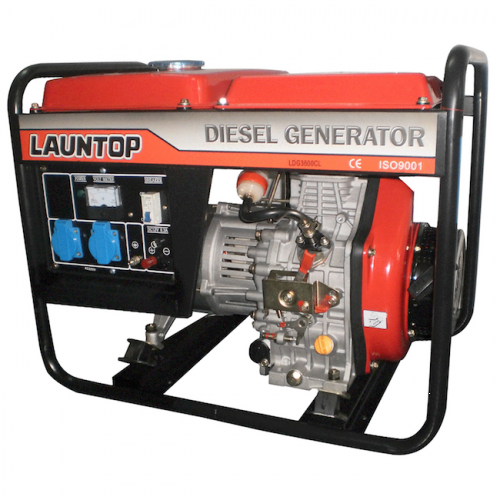 Launtop Diesel Generator 3000W, 5HP, 12.5L, 70kg LDG3600CL