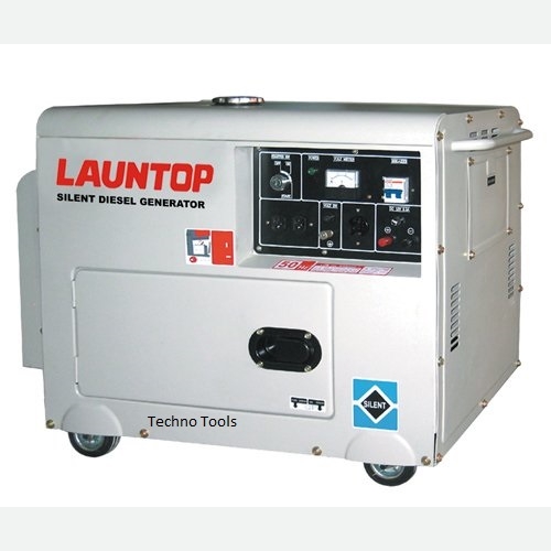 Launtop Diesel Silent Generator 5kw, 8HP, 16L, 150kg LDG6000S