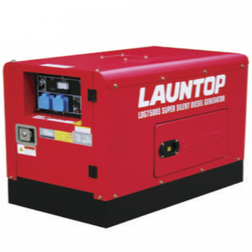 Launtop Diesel Silent Generator 5.5kW 9HP 25L 160kg LDG7500S