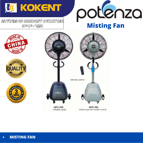 POTENZA PORTABLE MIST FAN