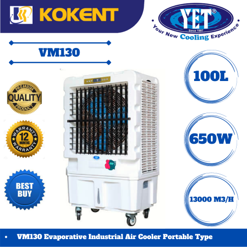 YET EVAPORATIVE COMMERCIAL AIR COOLER PORTABLE TYPE VM130