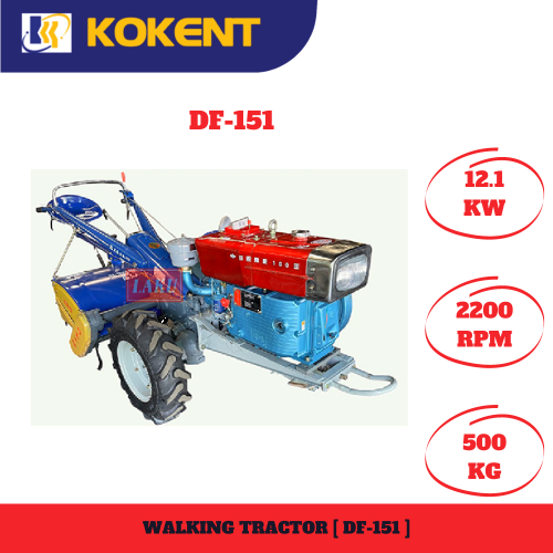 Walking Tractor (DF-151)  C/W ZS-1100 Air Cooled Diesel Engine