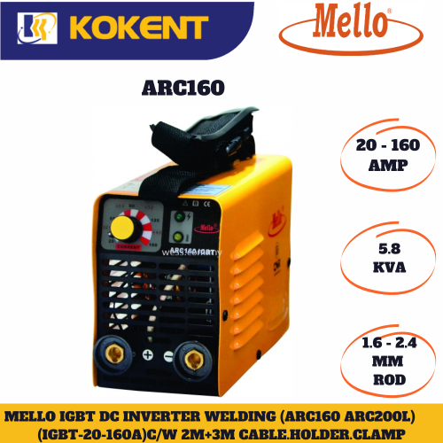 MELLO ARC160(IGBT) 1 PHASE INVERTER WELDING MACHINE