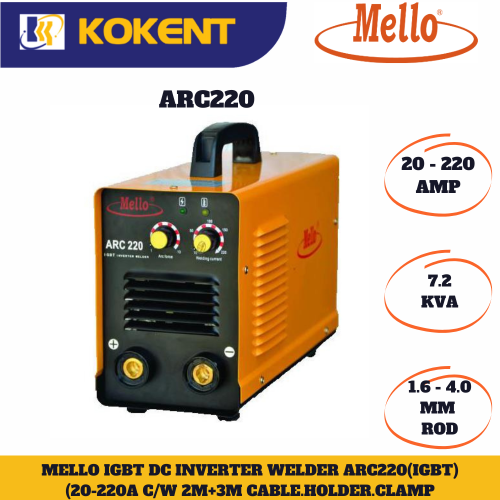 MELLO ARC220(IGBT) 1 PHASE INVERTER WELDING MACHINE