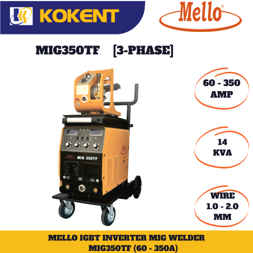 MELLO MIG350TF(IGBT)3PH INVERTER CO2 GAS SHIELD WELDING MACHINE