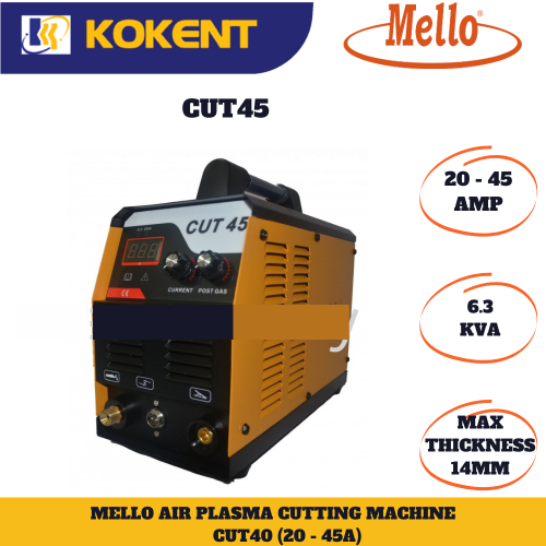 MELLO CUT45(IGBT) 1 PHASE INVERTER AIR PLASMA CUTTING MACHINE