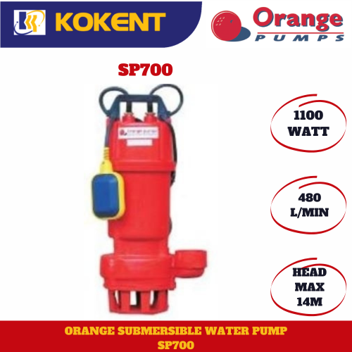 ORANGE AUTO SUBMERSIBLE WATER PUMP SP700 [ WITH CUTTER ]