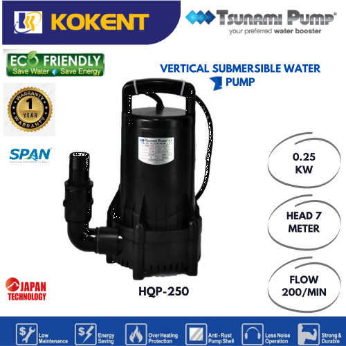 TSUNAMI VERTICAL SUBMERSIBLE WATER PUMP HQP-250