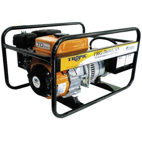 Robin Petrol Generator 3kW, 3.6L Tank, 7HP, 41kg TRG-3600XMV