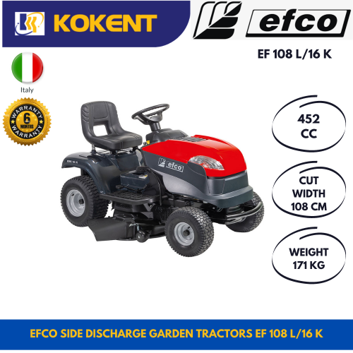 EFCO Side discharge garden tractors EF 108 L/16K