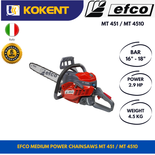 EFCO Medium power chainsaws MT 451 / MT 4510