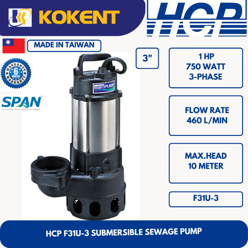 HCP SUBMERSIBLE SEWAGE PUMP F31U-3