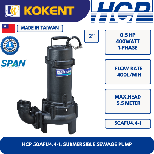 HCP SUBMERSIBLE SEWAGE WATER PUMP 50AFU4.4-1