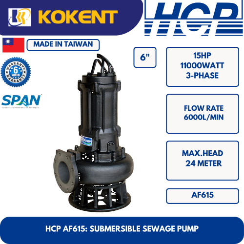 HCP SUBMERSIBLE SEWAGE WATER PUMP AF615