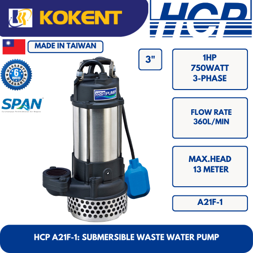 HCP SUBMERSIBLE WASTE WATER PUMP A21F-1