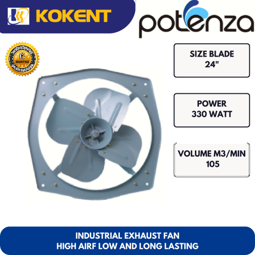 POTENZA INDUSTRIAL EXHAUST FAN - HIGH AIRFLOW AND LONG LASTING