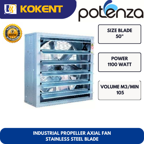 POTENZA INDUSTRIAL PROPELLER AXIAL FAN - STAINLESS STEEL BLADE