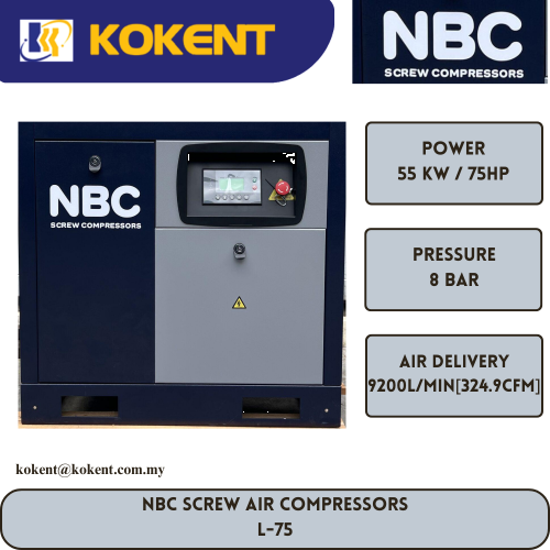 NBC SCREW AIR COMPRESSOR L-75