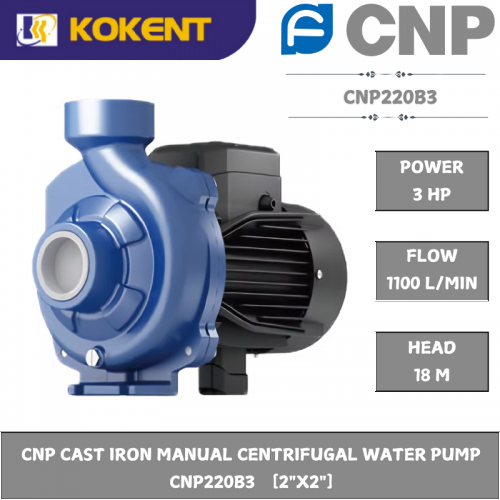 CNP CAST IRON MANUAL CENTRIFUGAL WATER PUMP CNP220B3 [2