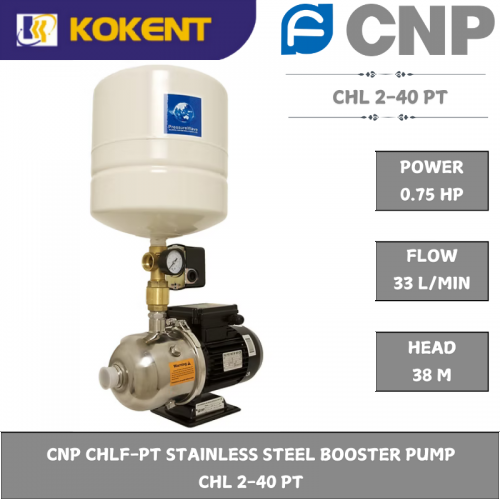 CNP CHLF-PT STAINLESS STEEL BOOSTER PUMP  CHL 2-40 PT