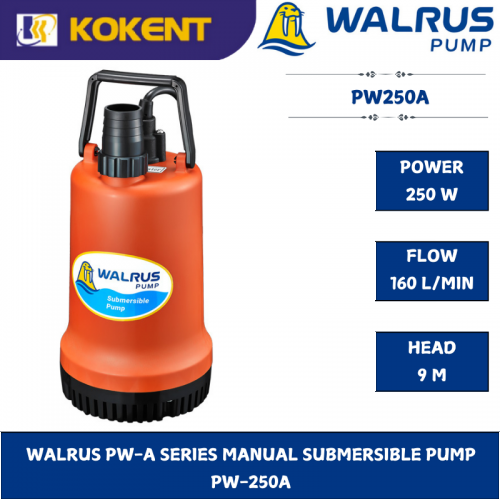 WALRUS PW-A SERIES MANUAL SUBMERSIBLE PUMP  PW-250A