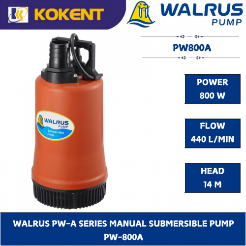 WALRUS PW-A SERIES MANUAL SUBMERSIBLE PUMP  PW-800A