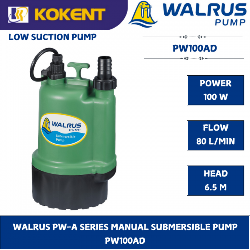 WALRUS PW-A SERIES MANUAL SUBMERSIBLE PUMP   PW100AD