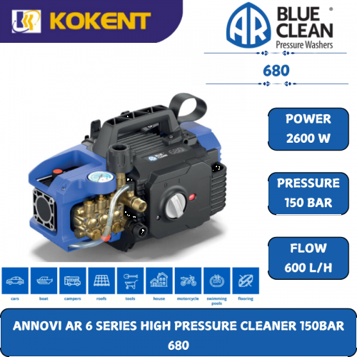 ANNOVI AR 6 SERIES HIGH PRESSURE CLEANER 150BAR  680