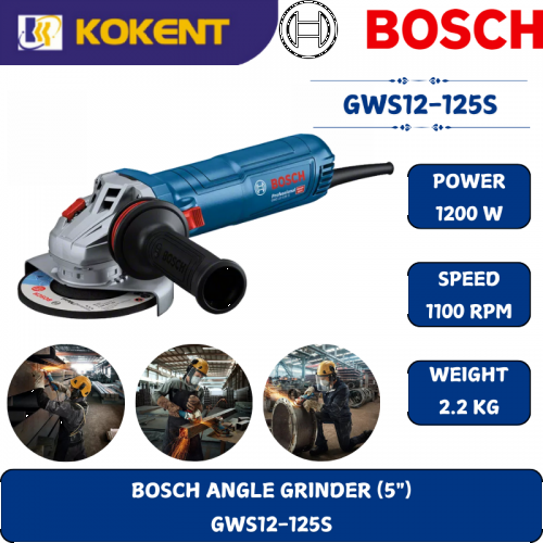 BOSCH PROFESSIONAL ANGLE GRINDER GWS12-125S (5