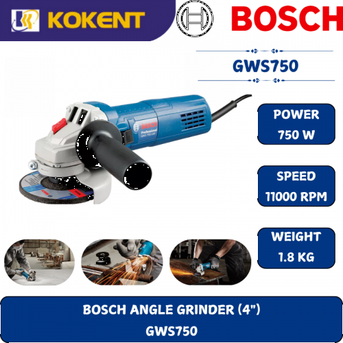 BOSCH PROFESSIONAL ANGLE GRINDER GWS750-100 (4