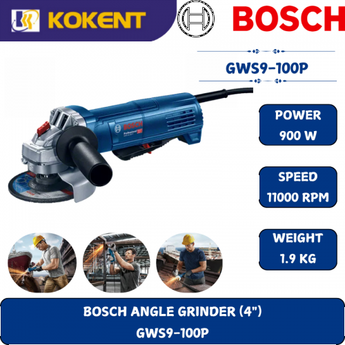 BOSCH PROFESSIONAL ANGLE GRINDER GWS9-100P (4