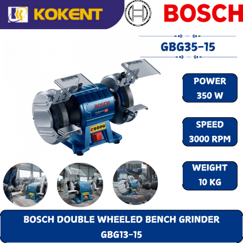 BOSCH HEAVY DUTY BENCH GRINDER GBG35-15 (350W,3000 RPM,6